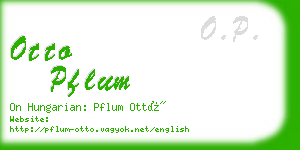 otto pflum business card